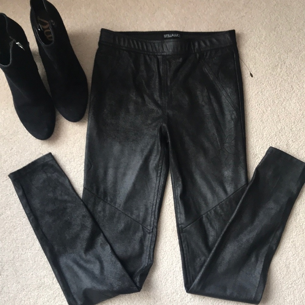 Faux Leather Leggings EUC